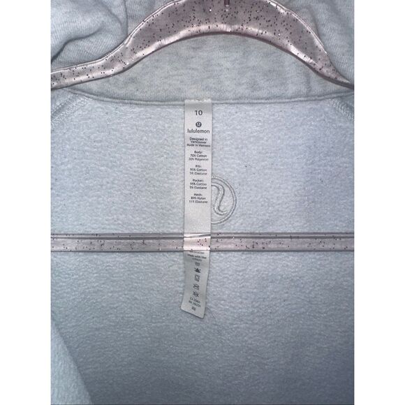 Lululemon Radiant Jacket II Heathered Light Gray Size 10 Full Zip Sweatshirt - Picture 5 of 5